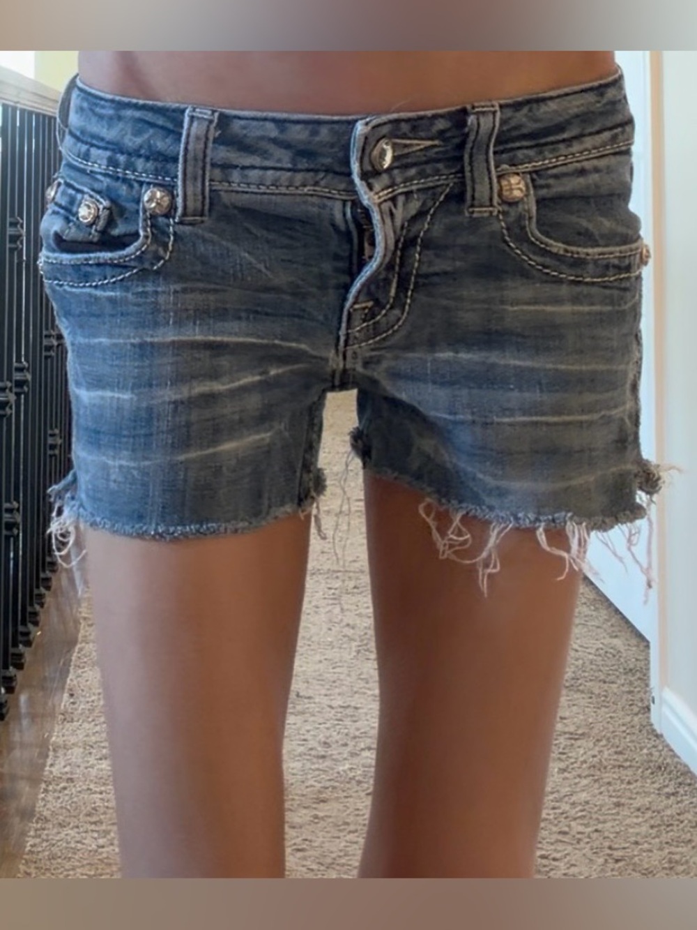 Miss Me buckle Denim Shorts